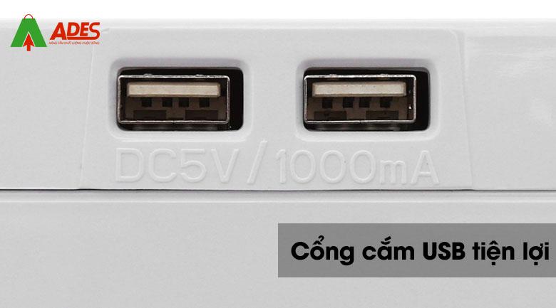 Cong USB phia sau